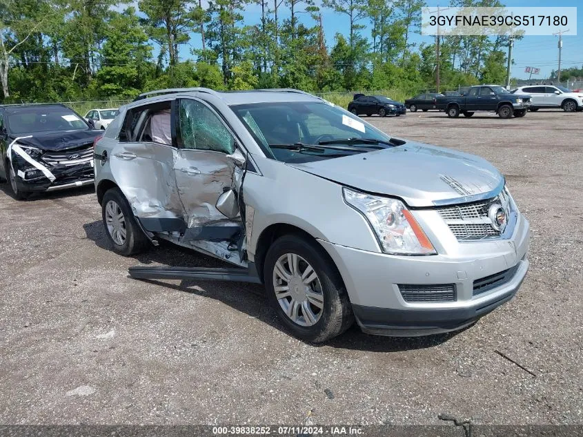 2012 Cadillac Srx Luxury Collection VIN: 3GYFNAE39CS517180 Lot: 39838252