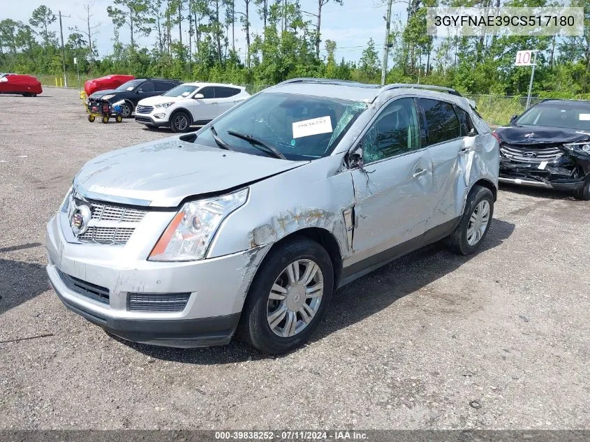 2012 Cadillac Srx Luxury Collection VIN: 3GYFNAE39CS517180 Lot: 39838252