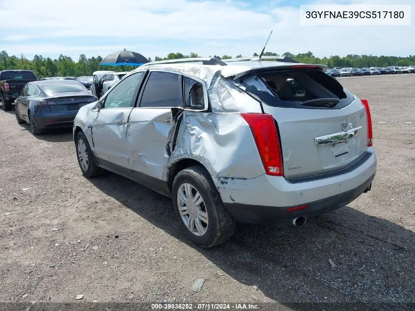 2012 Cadillac Srx Luxury Collection VIN: 3GYFNAE39CS517180 Lot: 39838252