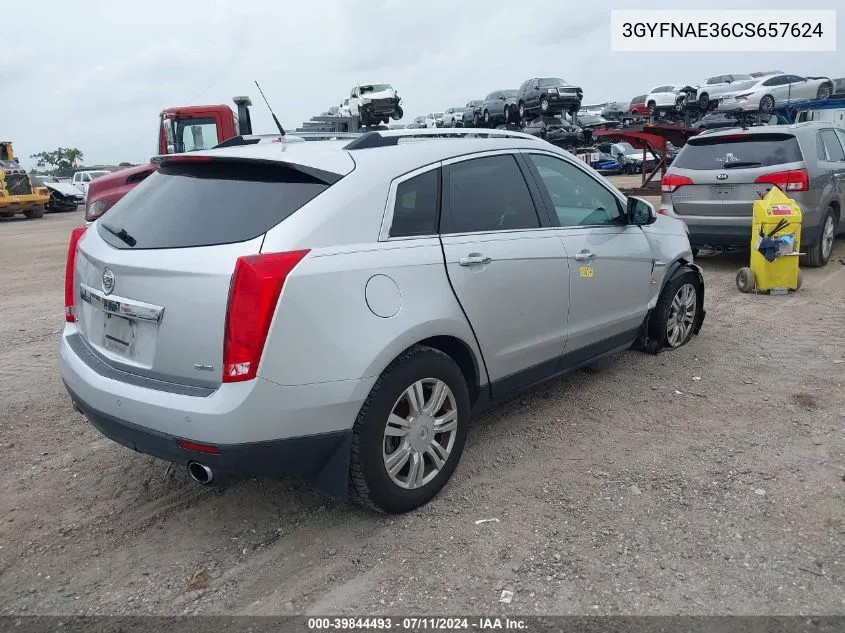 2012 Cadillac Srx Luxury Collection VIN: 3GYFNAE36CS657624 Lot: 39844493