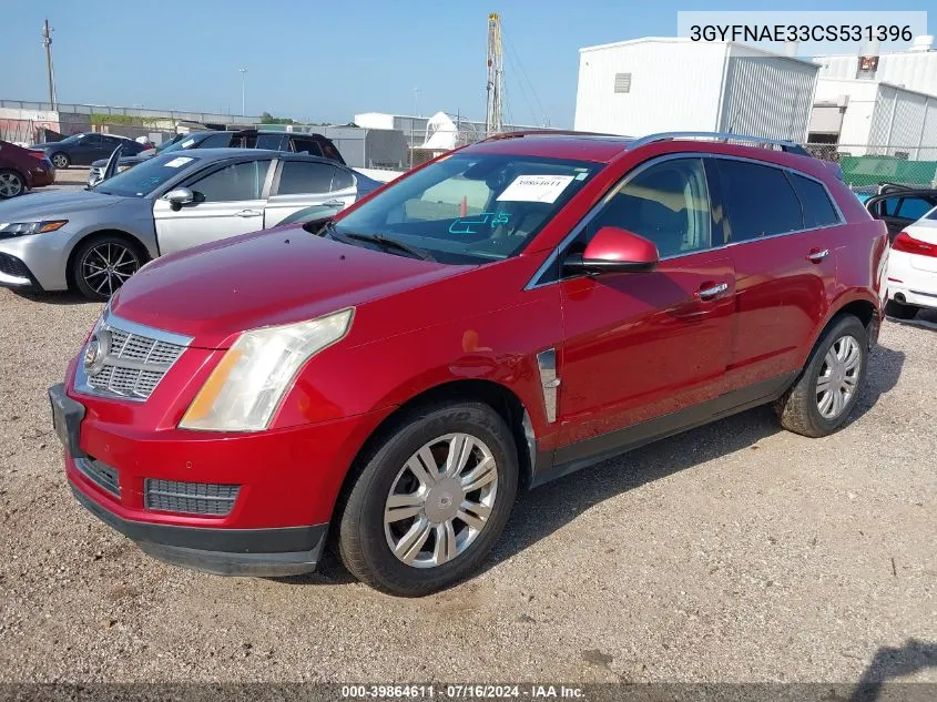 2012 Cadillac Srx Luxury Collection VIN: 3GYFNAE33CS531396 Lot: 39864611