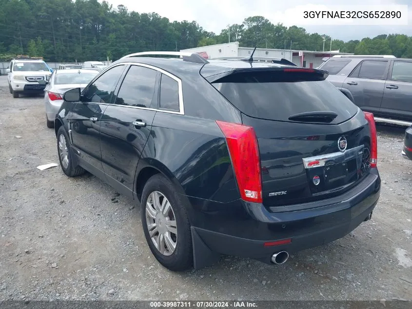 3GYFNAE32CS652890 2012 Cadillac Srx Luxury Collection