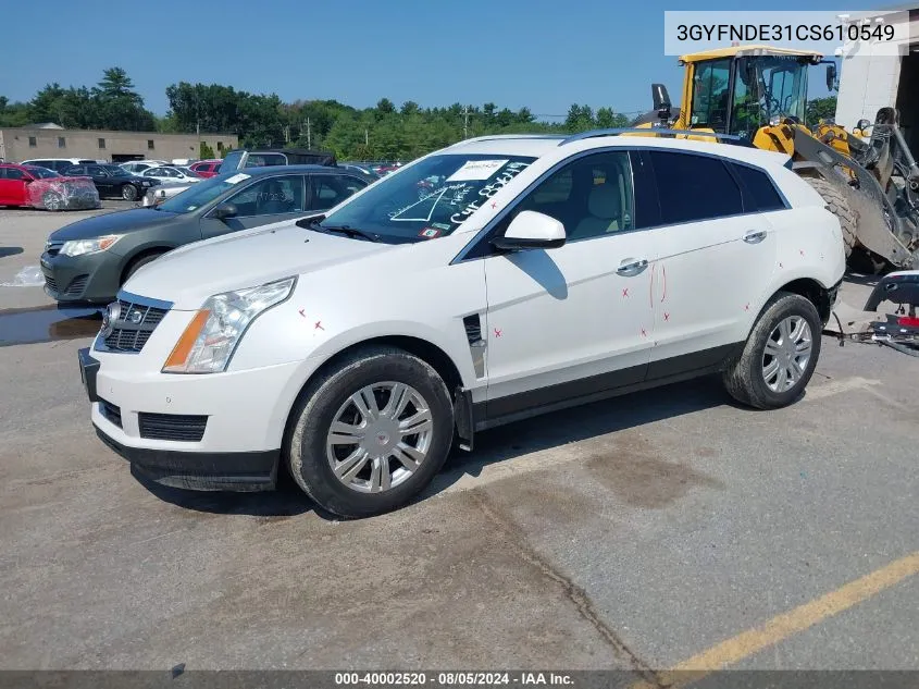 2012 Cadillac Srx Luxury Collection VIN: 3GYFNDE31CS610549 Lot: 40002520