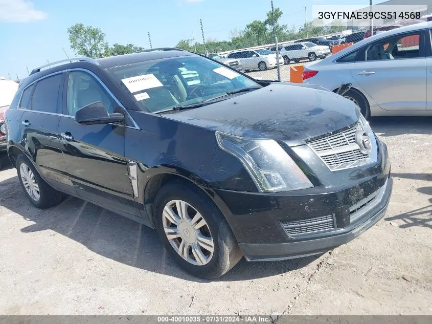 3GYFNAE39CS514568 2012 Cadillac Srx Luxury Collection