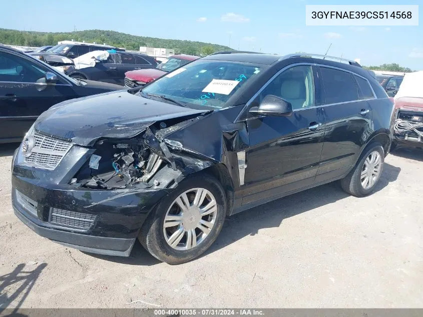 3GYFNAE39CS514568 2012 Cadillac Srx Luxury Collection