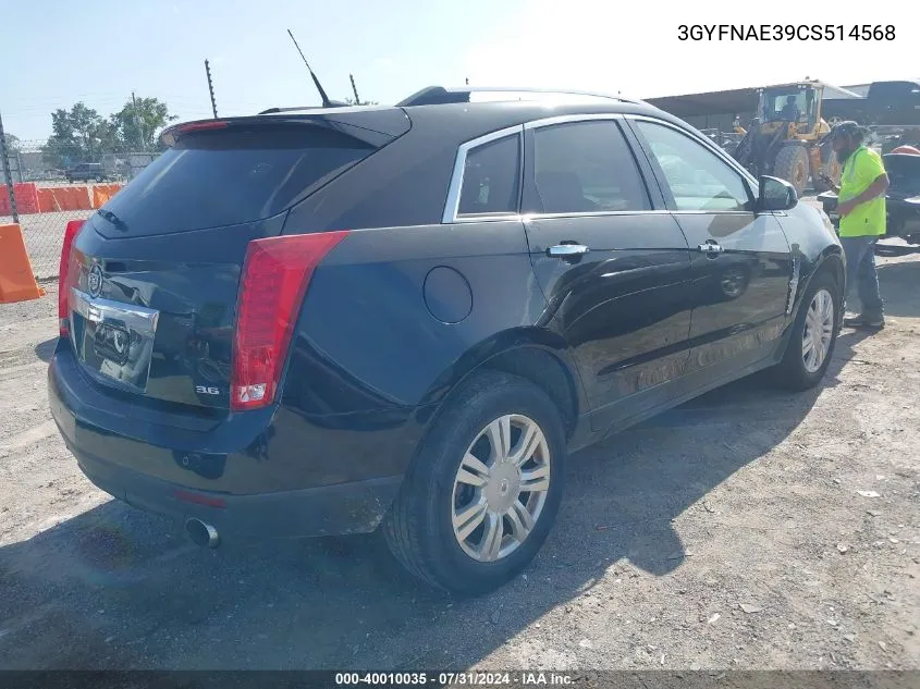 3GYFNAE39CS514568 2012 Cadillac Srx Luxury Collection