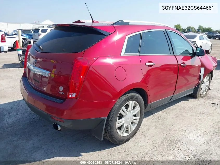 3GYFNAE32CS644661 2012 Cadillac Srx Luxury Collection