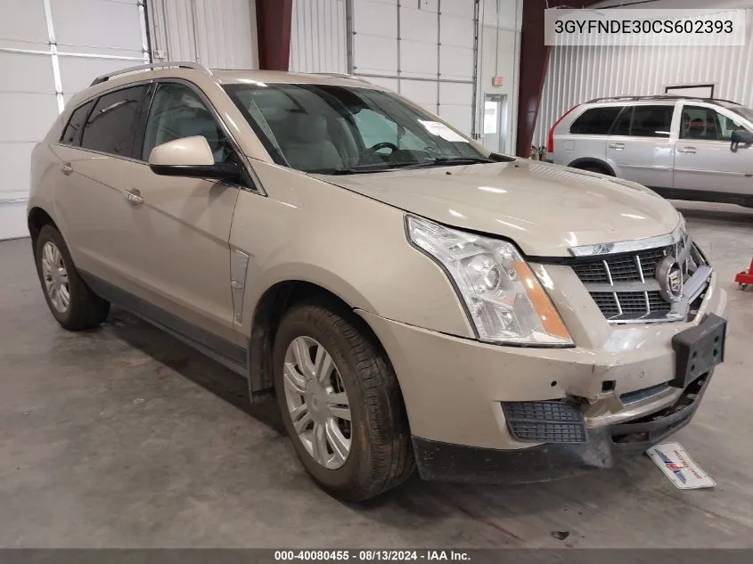 3GYFNDE30CS602393 2012 Cadillac Srx Luxury Collection