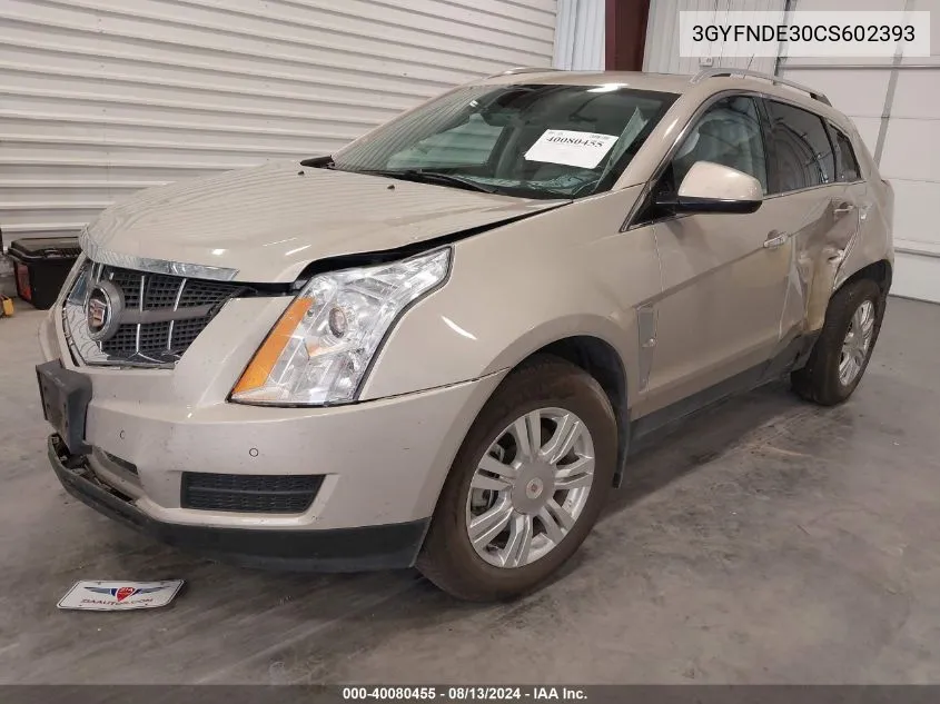 3GYFNDE30CS602393 2012 Cadillac Srx Luxury Collection