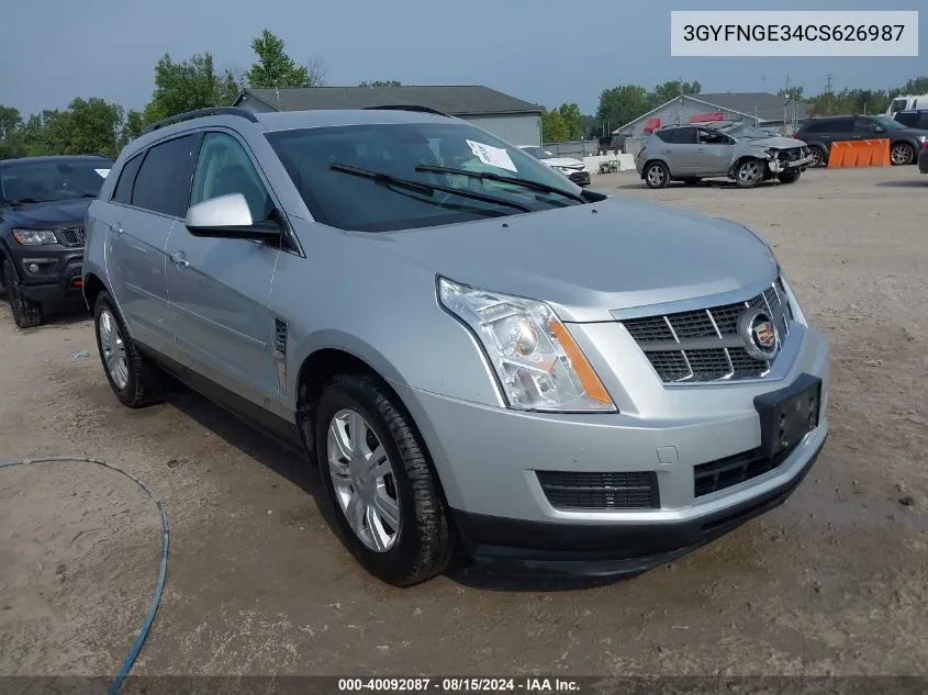 2012 Cadillac Srx Standard VIN: 3GYFNGE34CS626987 Lot: 40092087