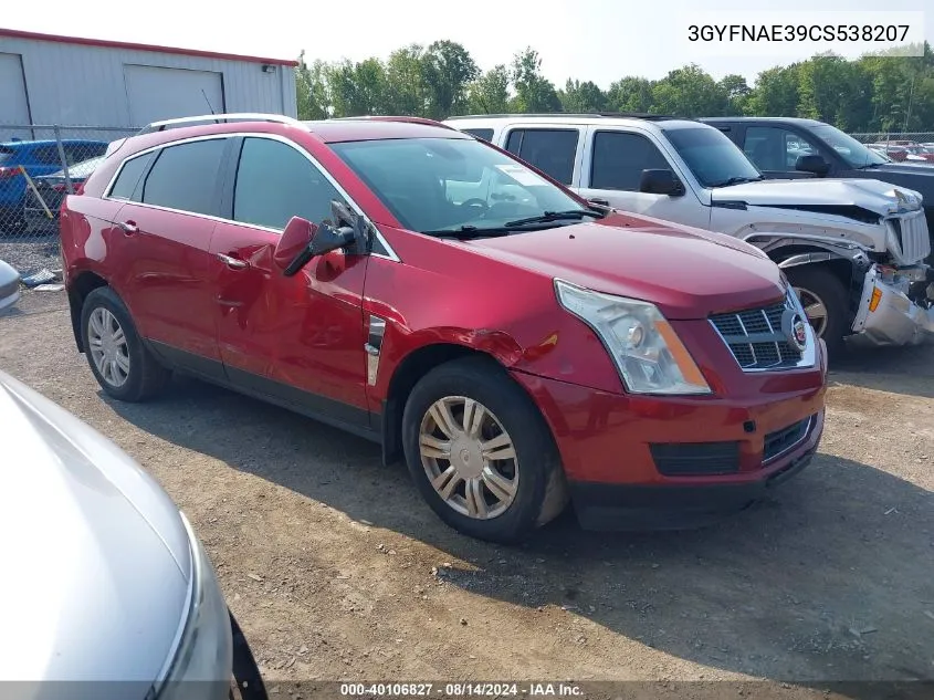 2012 Cadillac Srx Luxury Collection VIN: 3GYFNAE39CS538207 Lot: 40106827