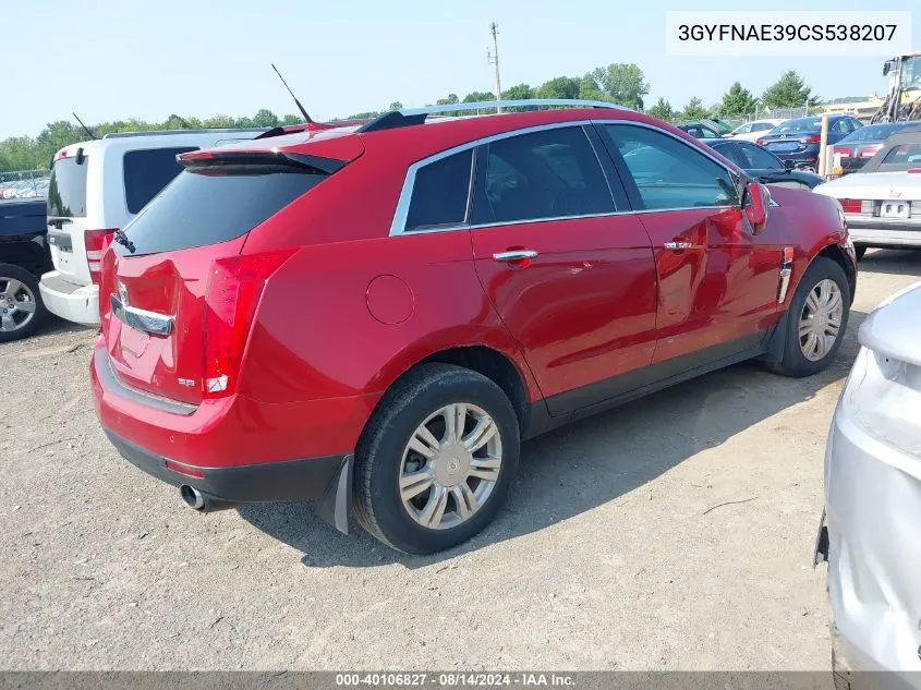 2012 Cadillac Srx Luxury Collection VIN: 3GYFNAE39CS538207 Lot: 40106827