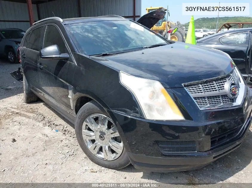 2012 Cadillac Srx Luxury Collection VIN: 3GYFNAE37CS561517 Lot: 40125511