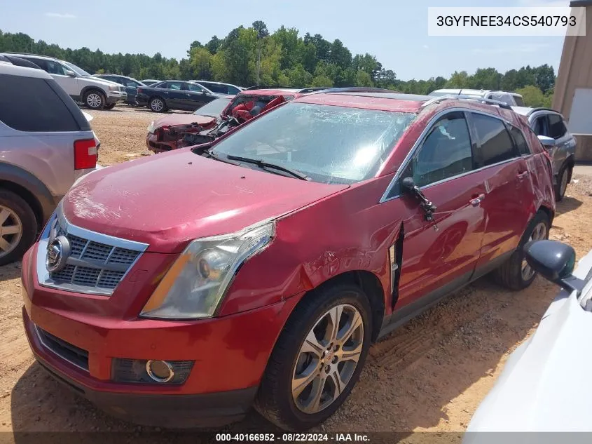 2012 Cadillac Srx Performance Collection VIN: 3GYFNEE34CS540793 Lot: 40166952