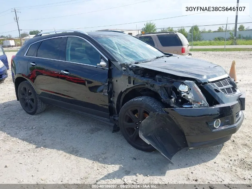 2012 Cadillac Srx Luxury Collection VIN: 3GYFNAE38CS646107 Lot: 40186097