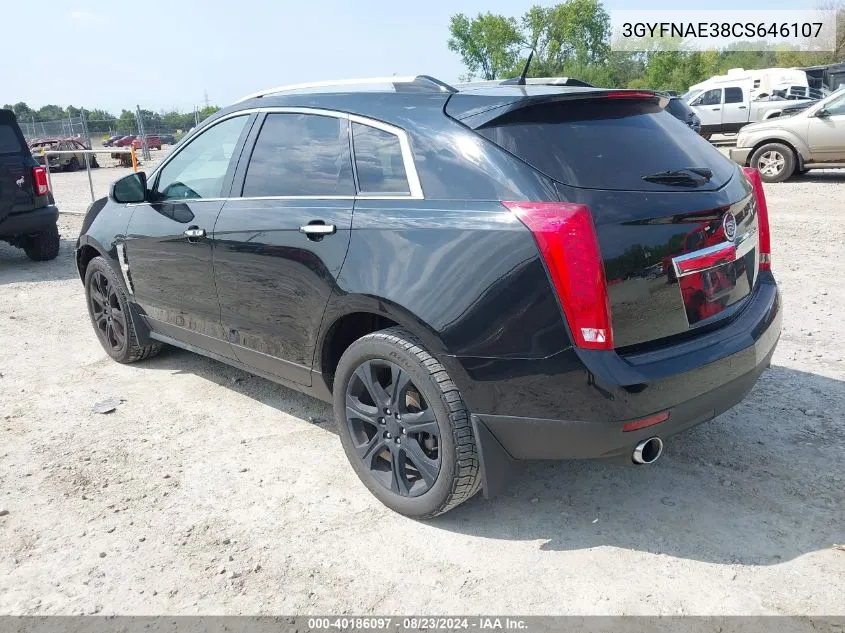 3GYFNAE38CS646107 2012 Cadillac Srx Luxury Collection