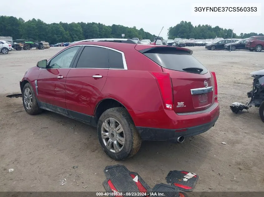 3GYFNDE37CS560353 2012 Cadillac Srx Luxury Collection