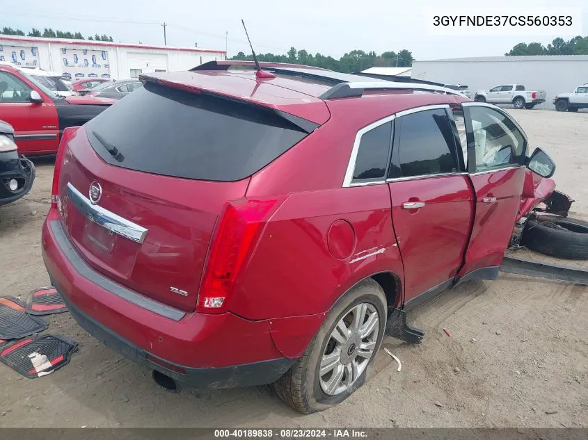 3GYFNDE37CS560353 2012 Cadillac Srx Luxury Collection