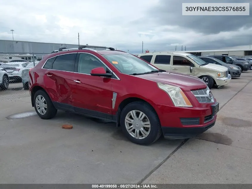 3GYFNAE33CS576855 2012 Cadillac Srx Luxury Collection