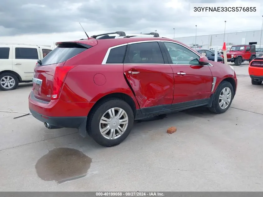 3GYFNAE33CS576855 2012 Cadillac Srx Luxury Collection