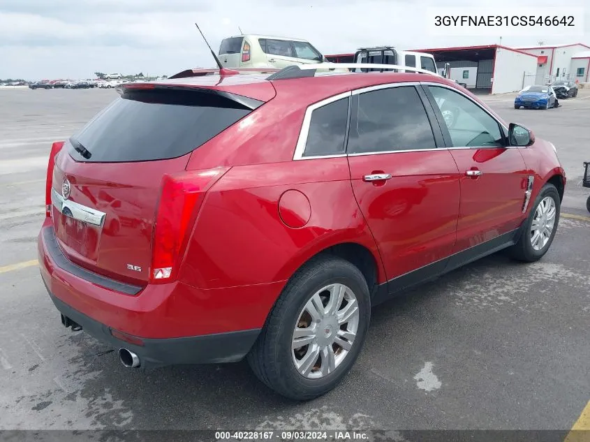 3GYFNAE31CS546642 2012 Cadillac Srx Luxury Collection