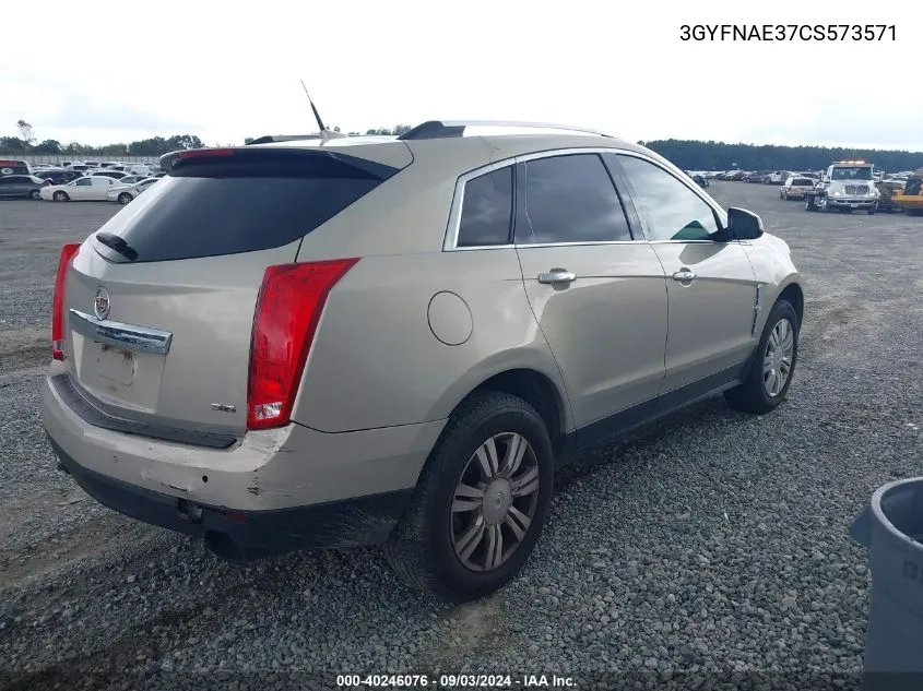 3GYFNAE37CS573571 2012 Cadillac Srx Luxury Collection