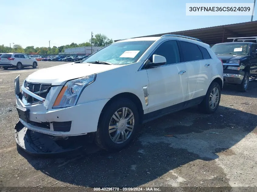 2012 Cadillac Srx Luxury Collection VIN: 3GYFNAE36CS624039 Lot: 40296770