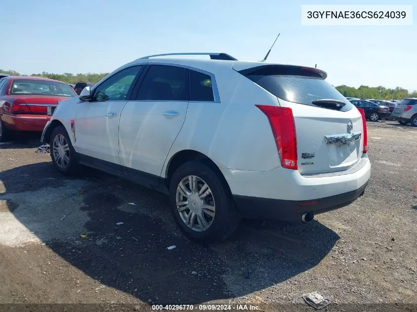 2012 Cadillac Srx Luxury Collection VIN: 3GYFNAE36CS624039 Lot: 40296770