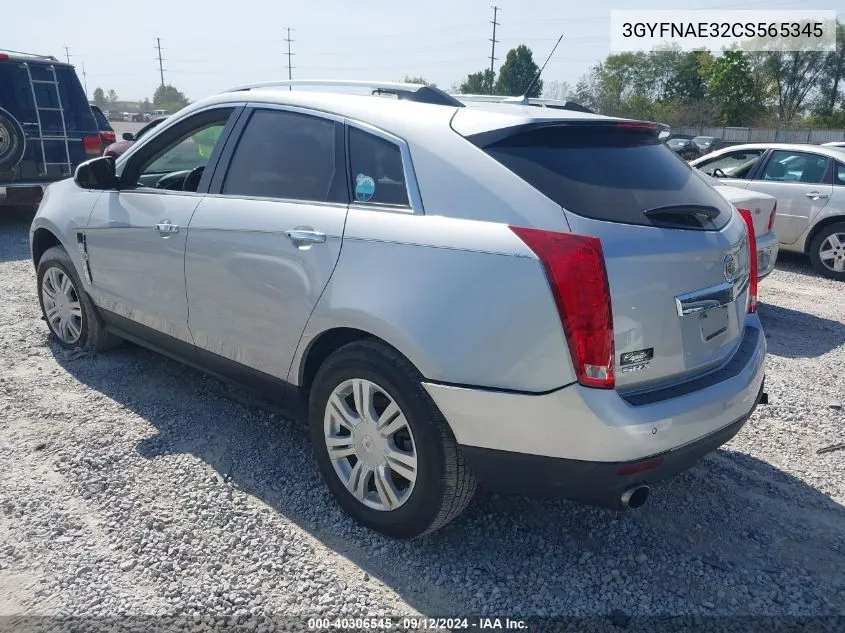 2012 Cadillac Srx Luxury Collection VIN: 3GYFNAE32CS565345 Lot: 40306545