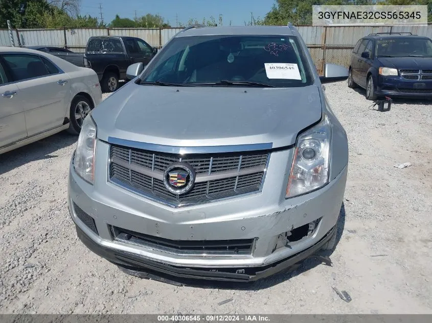 2012 Cadillac Srx Luxury Collection VIN: 3GYFNAE32CS565345 Lot: 40306545