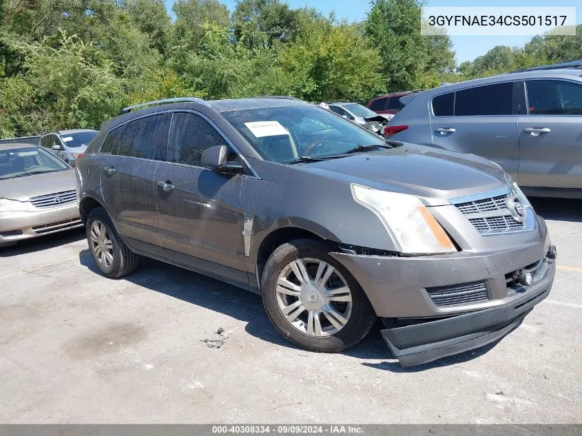 2012 Cadillac Srx Luxury Collection VIN: 3GYFNAE34CS501517 Lot: 40308334