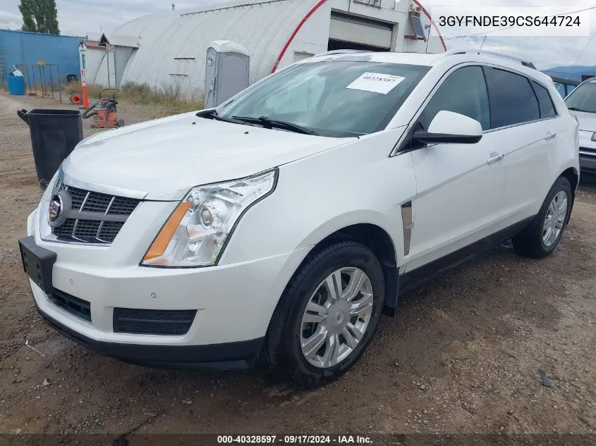 3GYFNDE39CS644724 2012 Cadillac Srx Luxury Collection