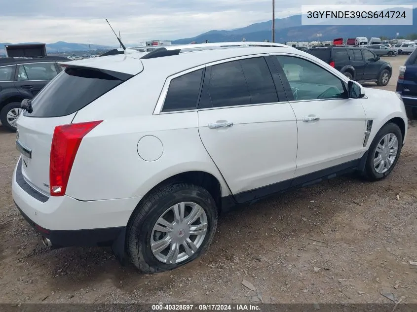 2012 Cadillac Srx Luxury Collection VIN: 3GYFNDE39CS644724 Lot: 40328597