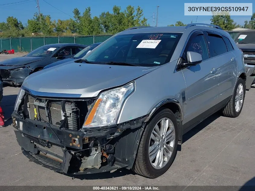 2012 Cadillac Srx Performance Collection VIN: 3GYFNEE39CS510947 Lot: 40343621