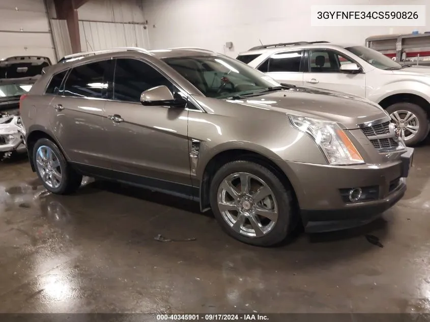 2012 Cadillac Srx Premium Collection VIN: 3GYFNFE34CS590826 Lot: 40345901