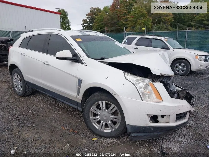 3GYFNAE33CS654356 2012 Cadillac Srx Luxury Collection