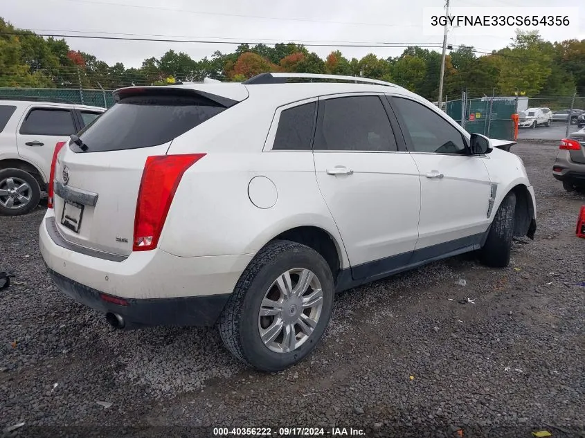 2012 Cadillac Srx Luxury Collection VIN: 3GYFNAE33CS654356 Lot: 40356222