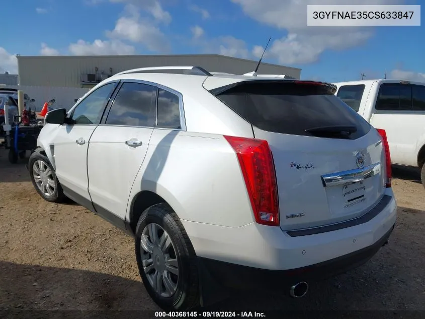 2012 Cadillac Srx Luxury Collection VIN: 3GYFNAE35CS633847 Lot: 40368145