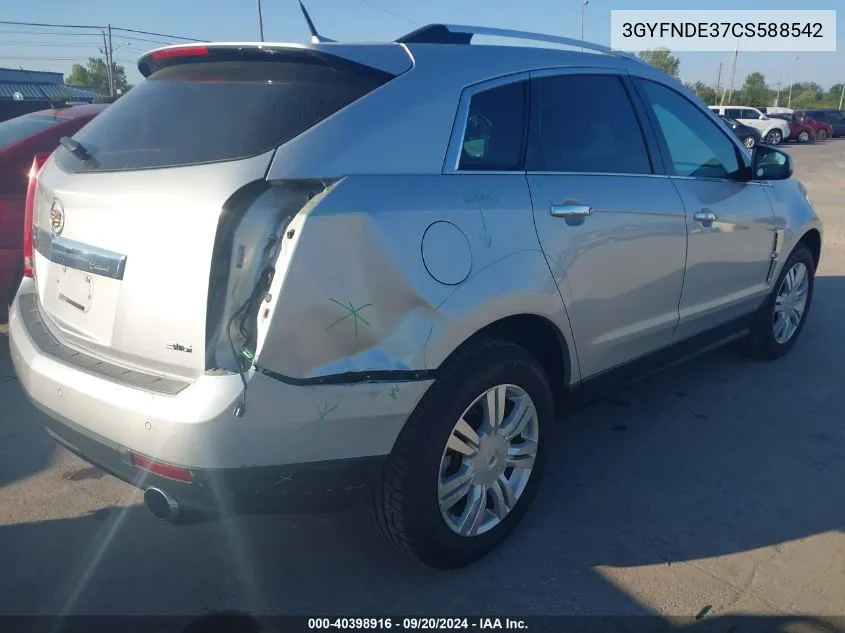 3GYFNDE37CS588542 2012 Cadillac Srx Luxury Collection