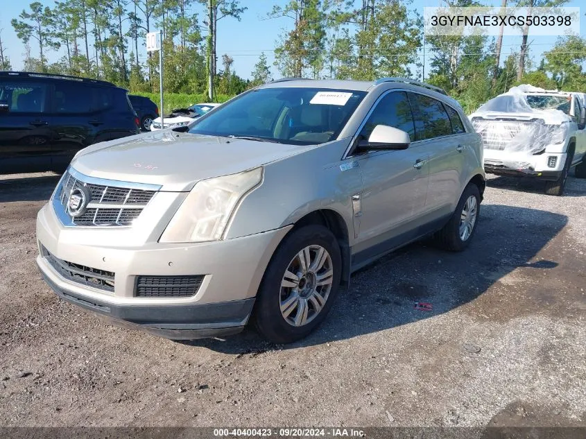 3GYFNAE3XCS503398 2012 Cadillac Srx Luxury Collection