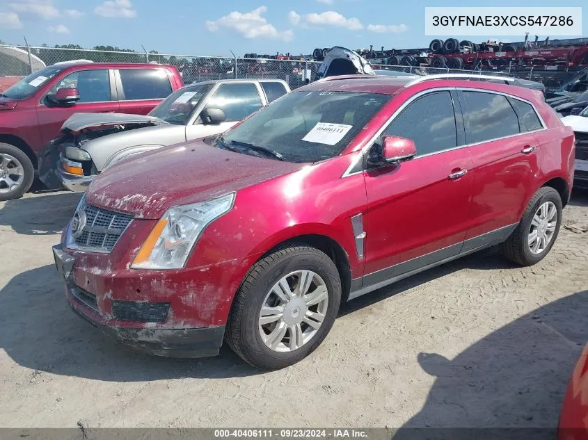 3GYFNAE3XCS547286 2012 Cadillac Srx Luxury Collection