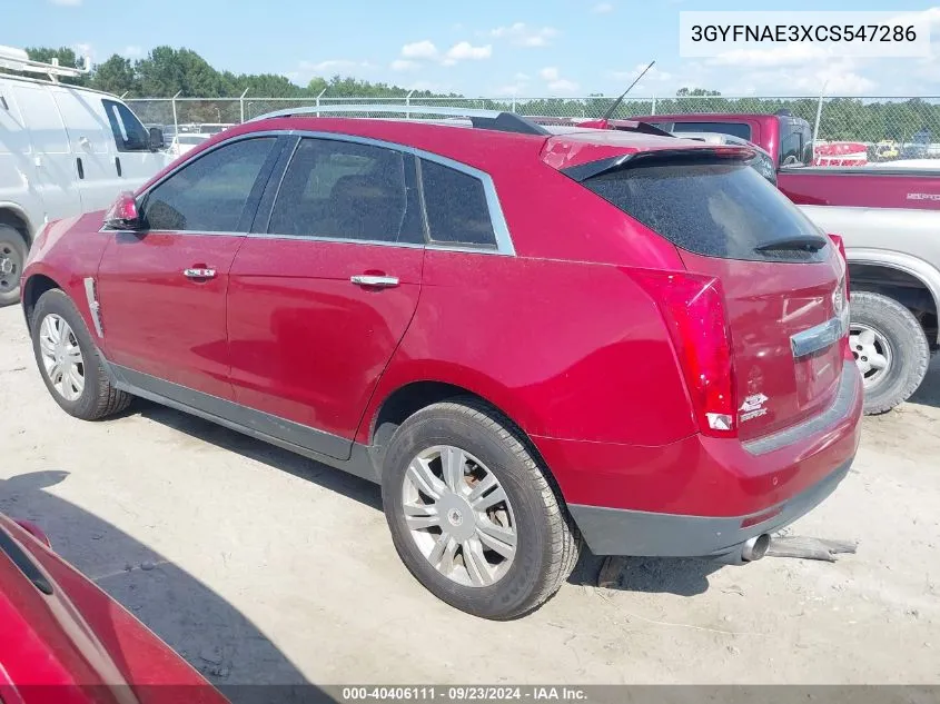 2012 Cadillac Srx Luxury Collection VIN: 3GYFNAE3XCS547286 Lot: 40406111