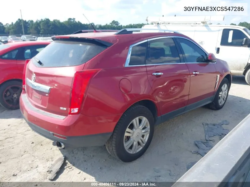 2012 Cadillac Srx Luxury Collection VIN: 3GYFNAE3XCS547286 Lot: 40406111