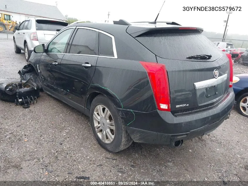 3GYFNDE38CS579672 2012 Cadillac Srx Luxury Collection