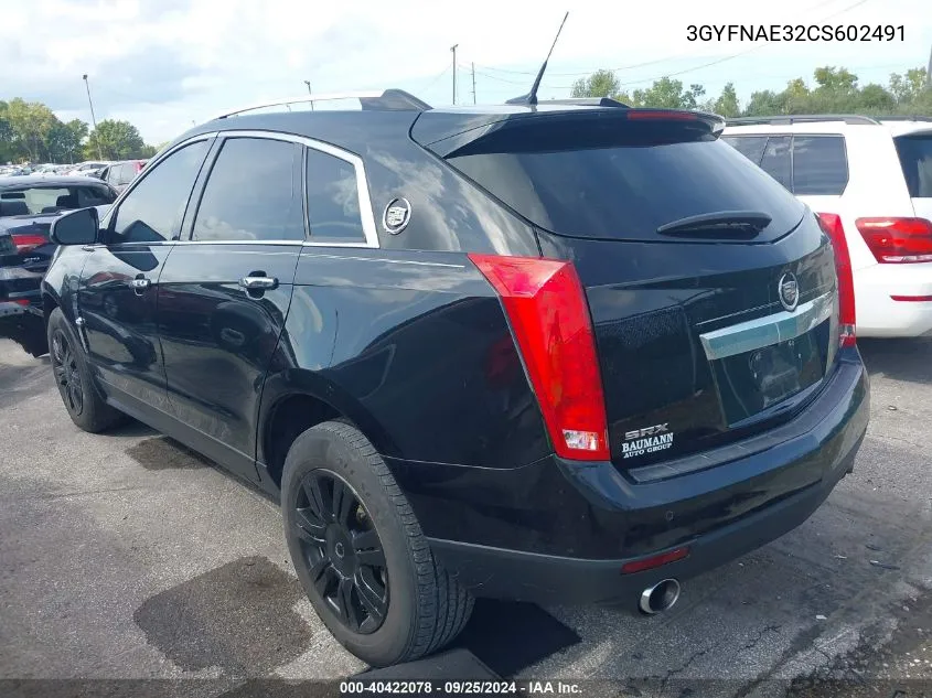 3GYFNAE32CS602491 2012 Cadillac Srx Luxury Collection