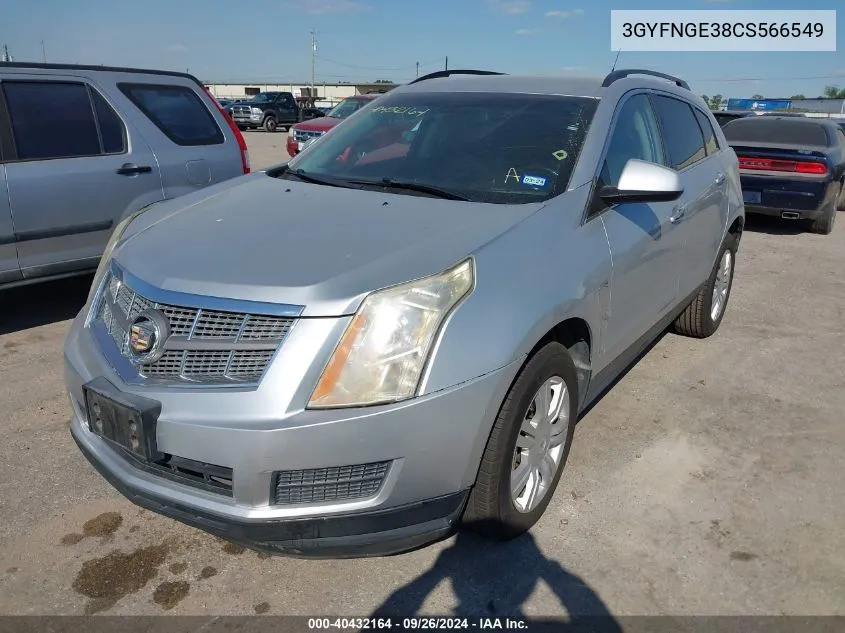 2012 Cadillac Srx Standard VIN: 3GYFNGE38CS566549 Lot: 40432164