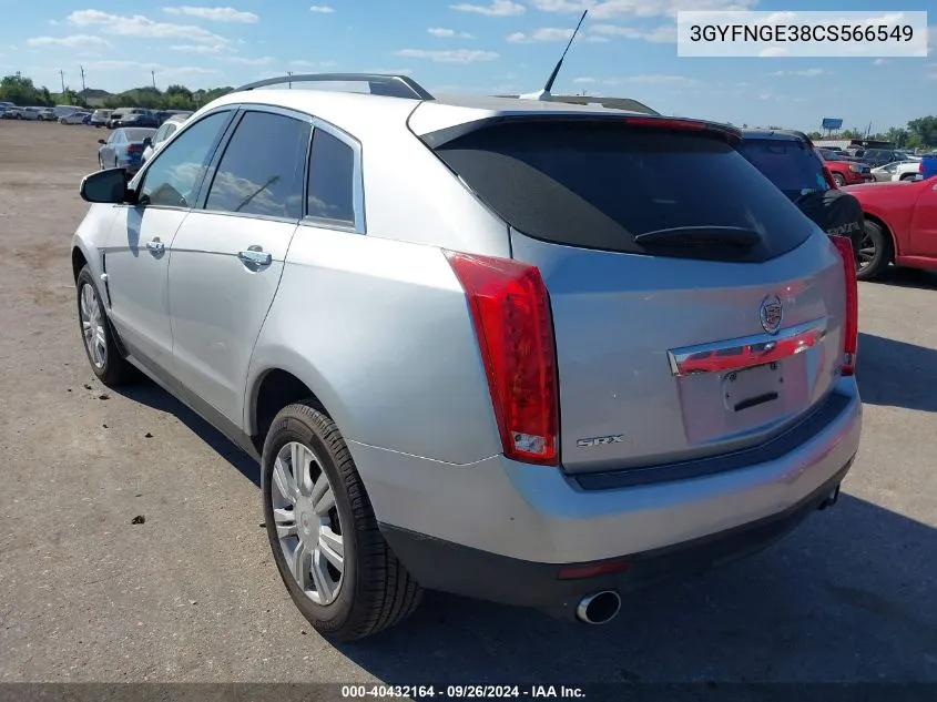 2012 Cadillac Srx Standard VIN: 3GYFNGE38CS566549 Lot: 40432164