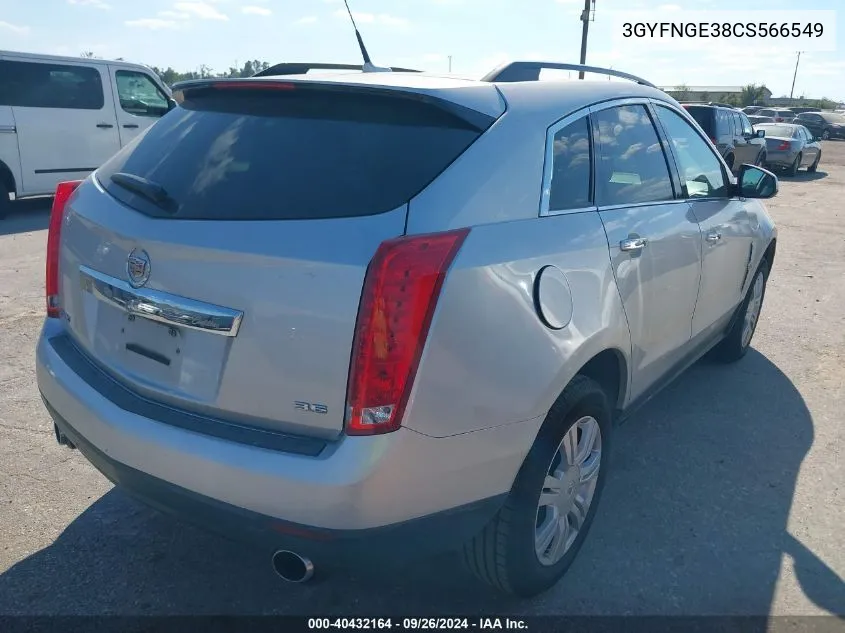 2012 Cadillac Srx Standard VIN: 3GYFNGE38CS566549 Lot: 40432164