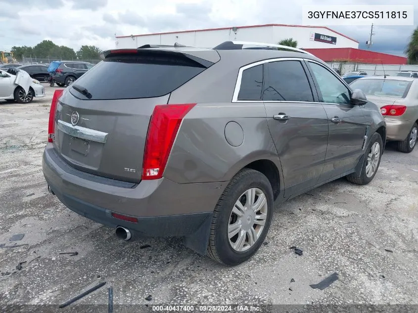 2012 Cadillac Srx Luxury Collection VIN: 3GYFNAE37CS511815 Lot: 40437400