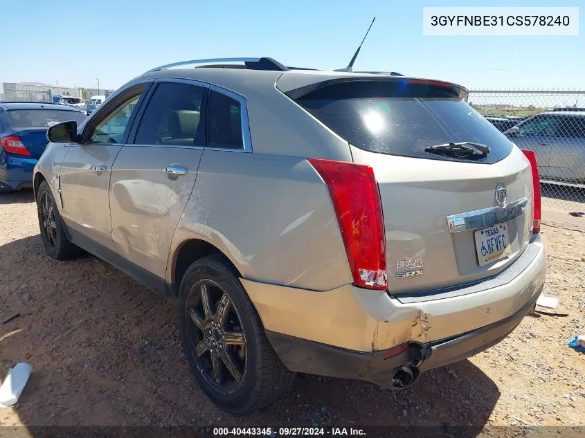 3GYFNBE31CS578240 2012 Cadillac Srx Performance Collection